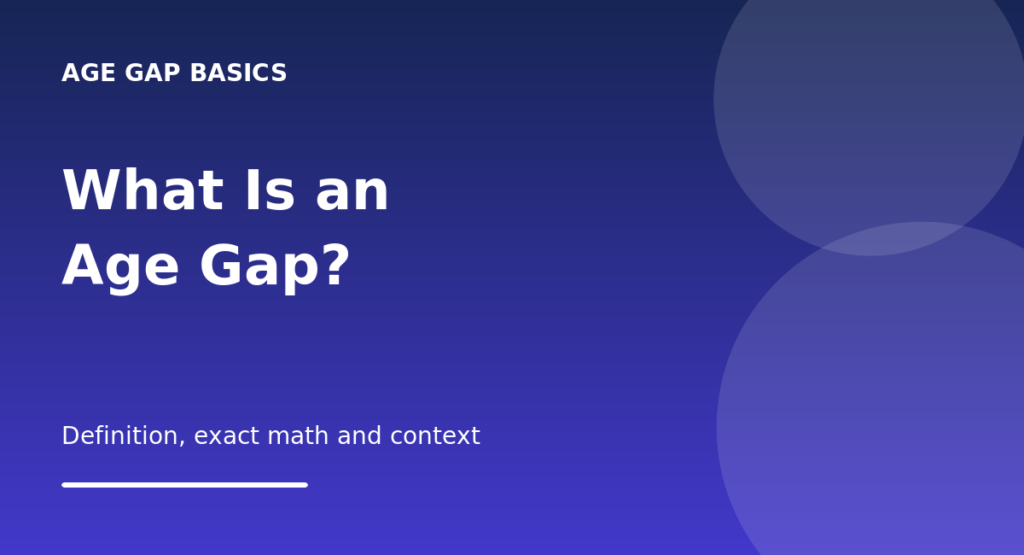 What Is an Age Gap? featured illustration